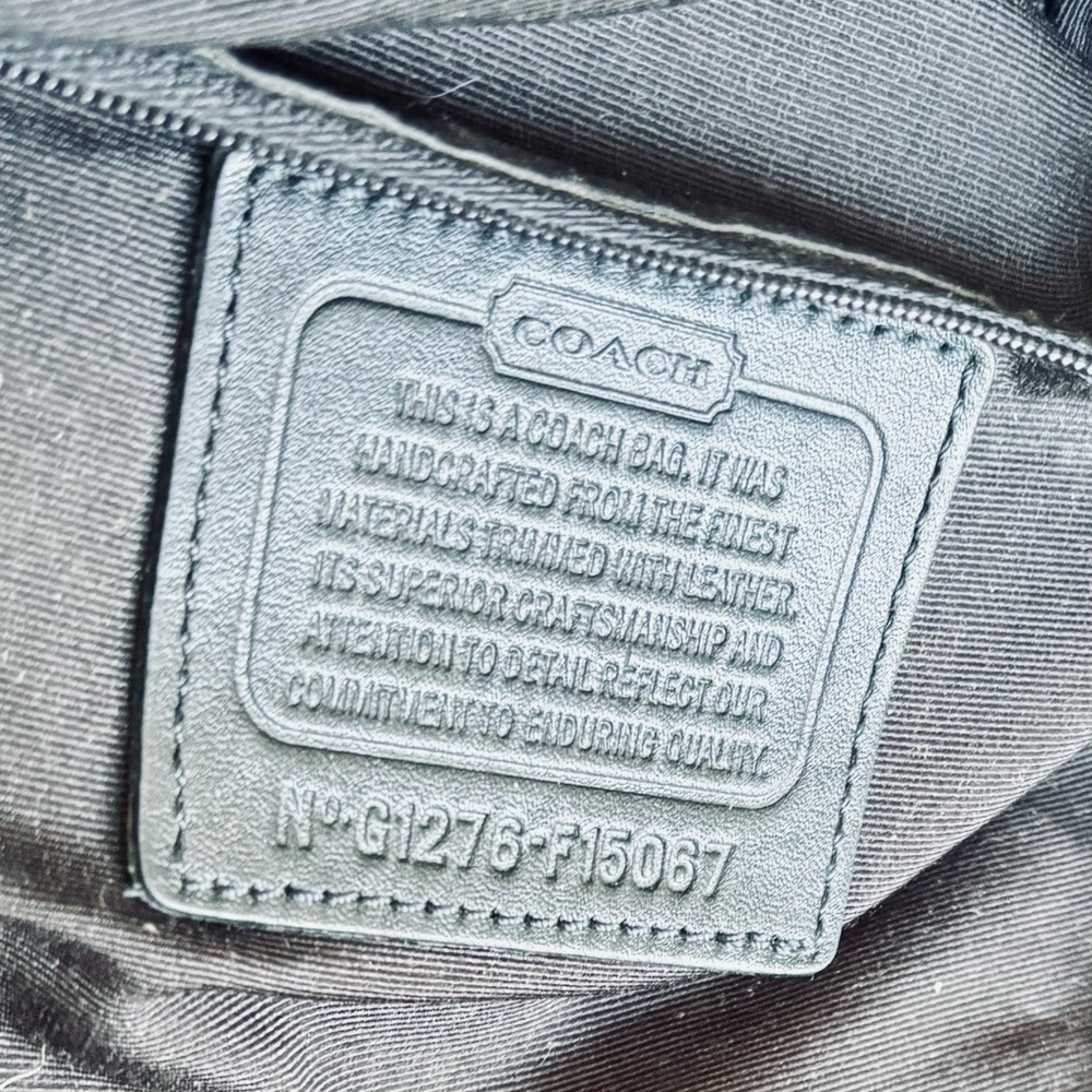 Coach Signature C Monogram Jacquard Black Hobo Bag - Picture 11 of 11